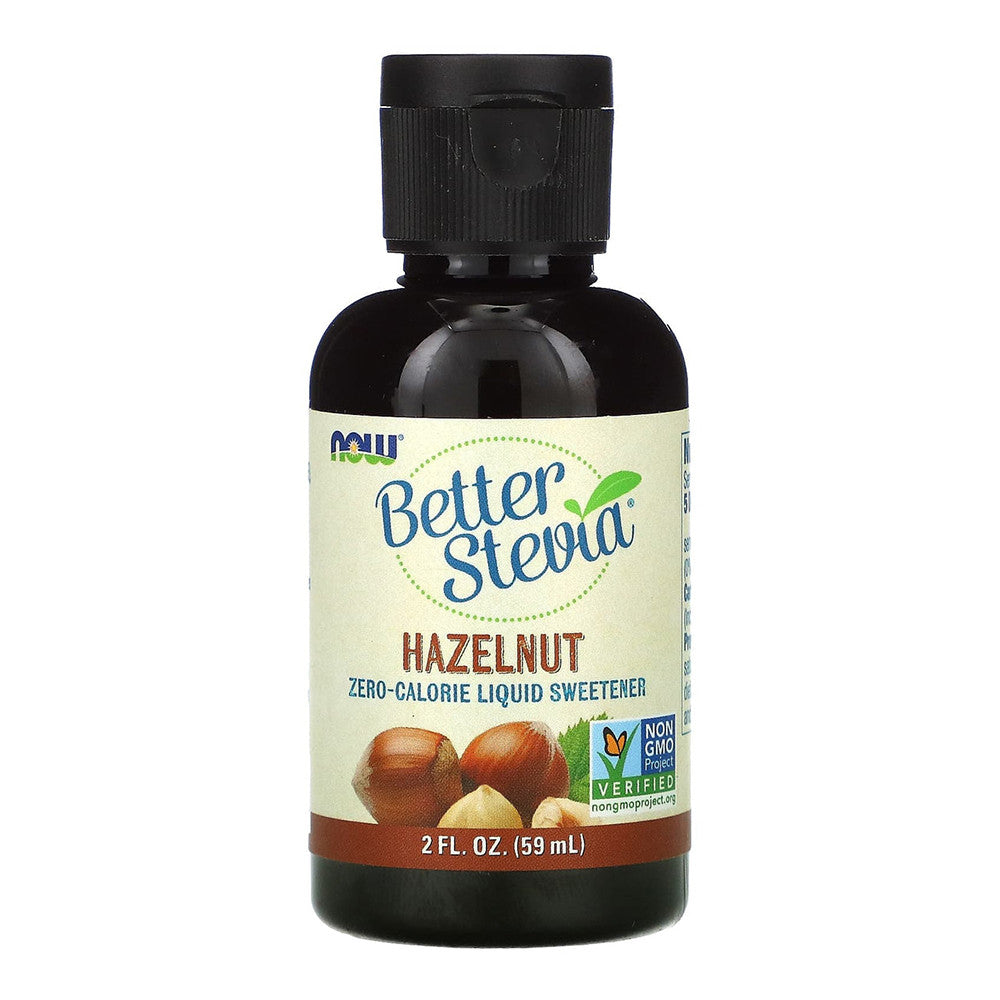 Now Foods Better Stevia Liquid Hazelnut Zero Calorie Liquid Sweetener, 2 Oz